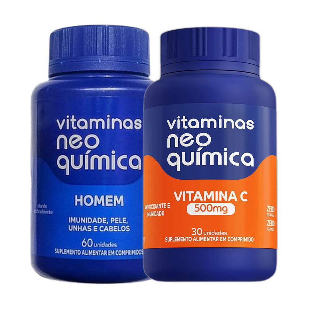 Vitaminas Homem 60 cpr + Vitamina C 30 cpr - Neo Quimica