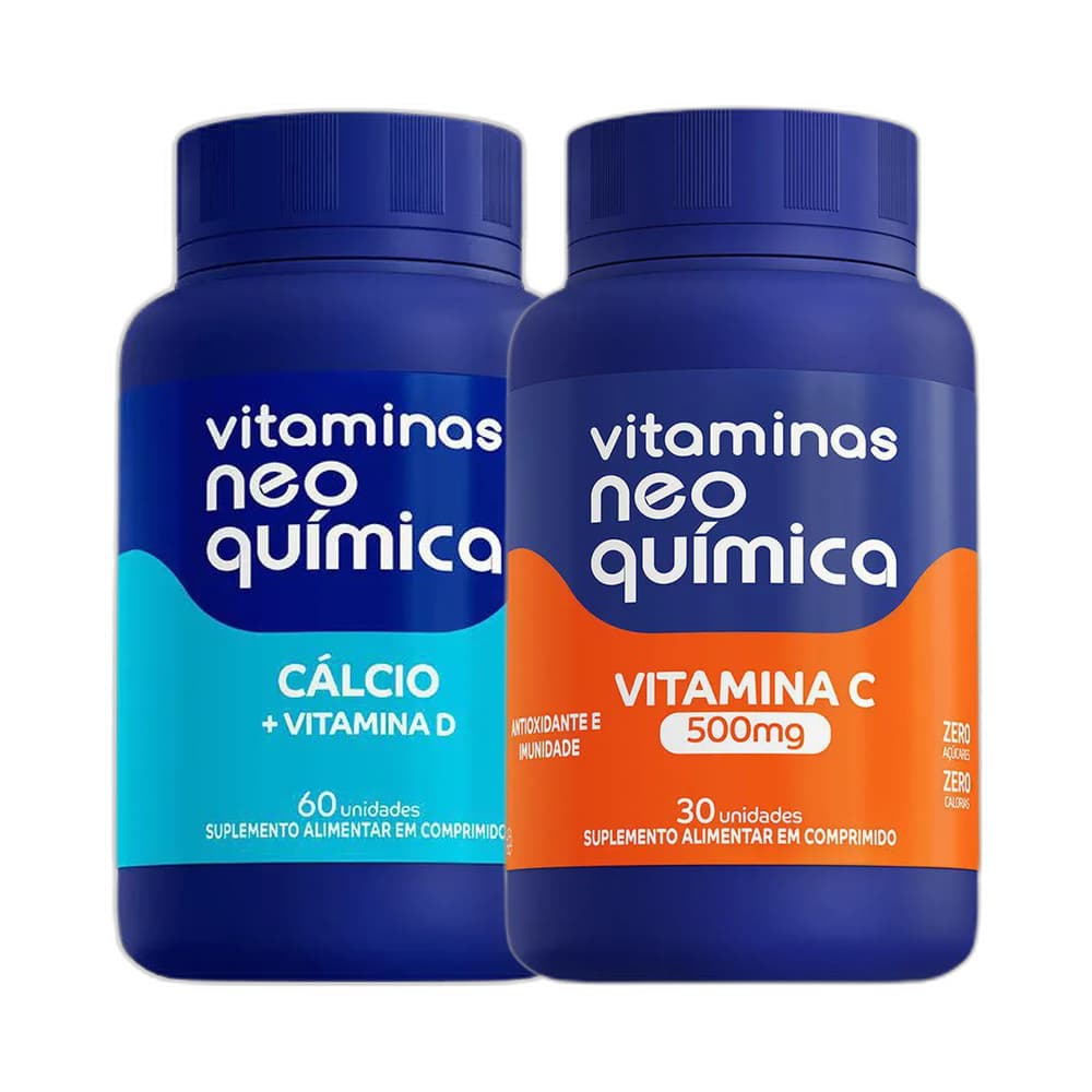 Vitaminas Calcio 60 cpr + Vitamina C 30 cpr - Neo Quimica