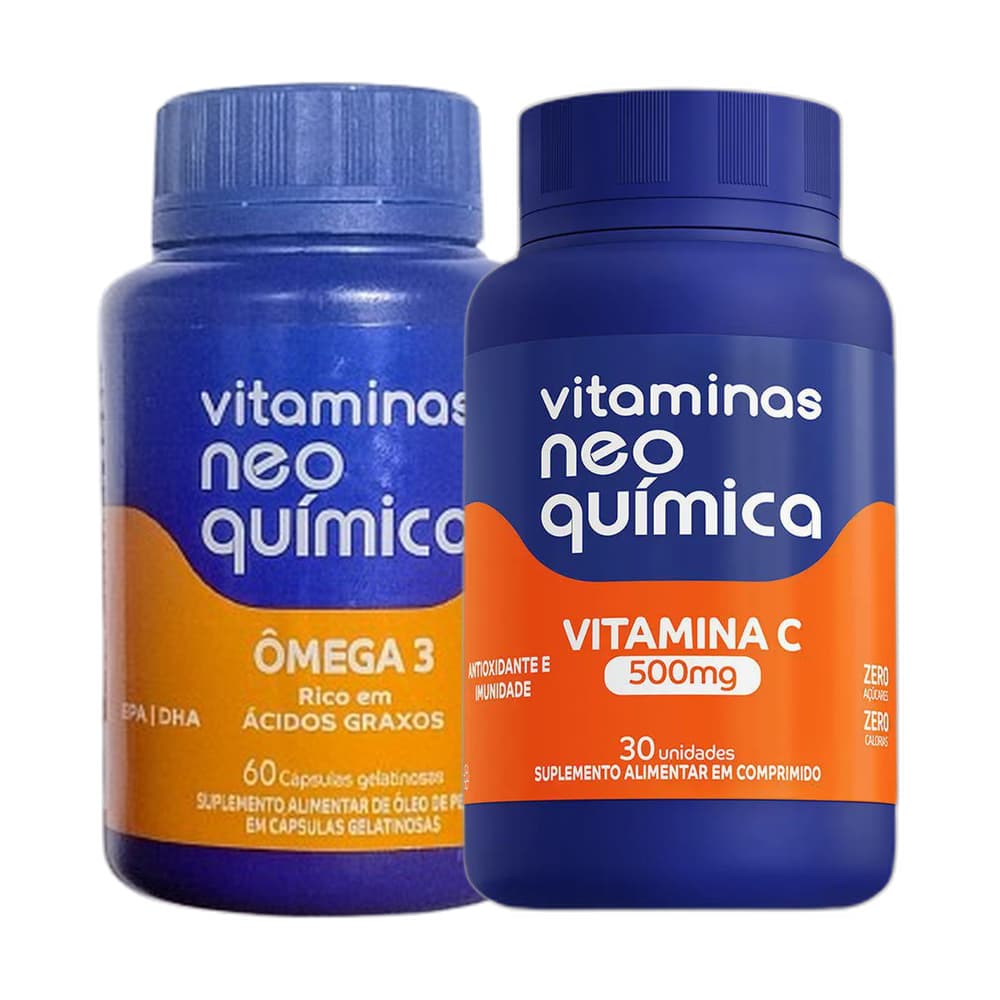 Vitaminas Ômega 3 60 cps + Vitamina C 30 cpr - Neo Quimica