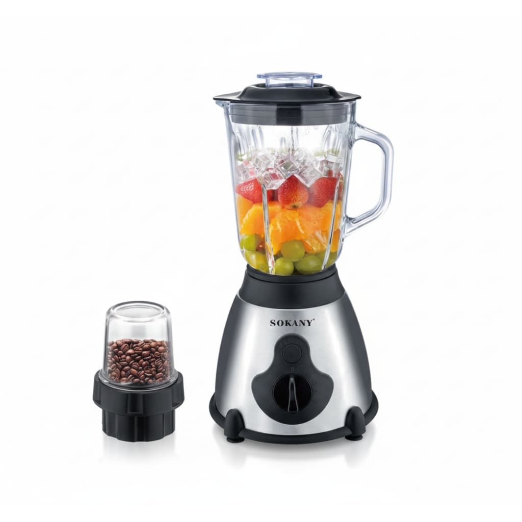 Liquidificador de Vidro 2 em 1 Ultra Potênte 127v Inox 350w Perfeito Para Sua Cozinha Resistente Original