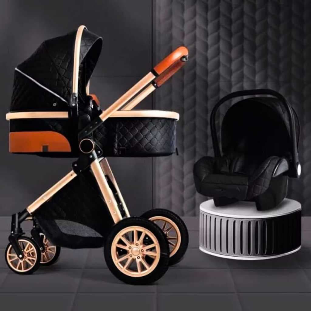 Carrinho de bebê Europeu luxo 3 em 1 + bebê conforto acoplável + brinde menino menina