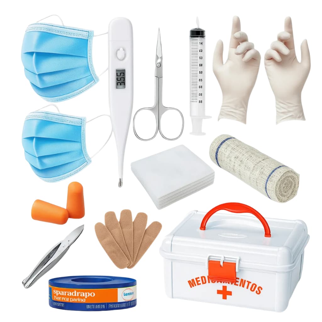 Kit De Primeiros Socorros Completo Com Maleta Itens Para Emergências E Cuidados Imediatos