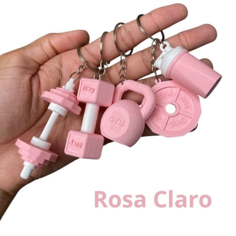Chaveiros Academia Crossfit Diversas Cores Halter Anilha Kettlebell Barra Garrafinha Brinde Criativo