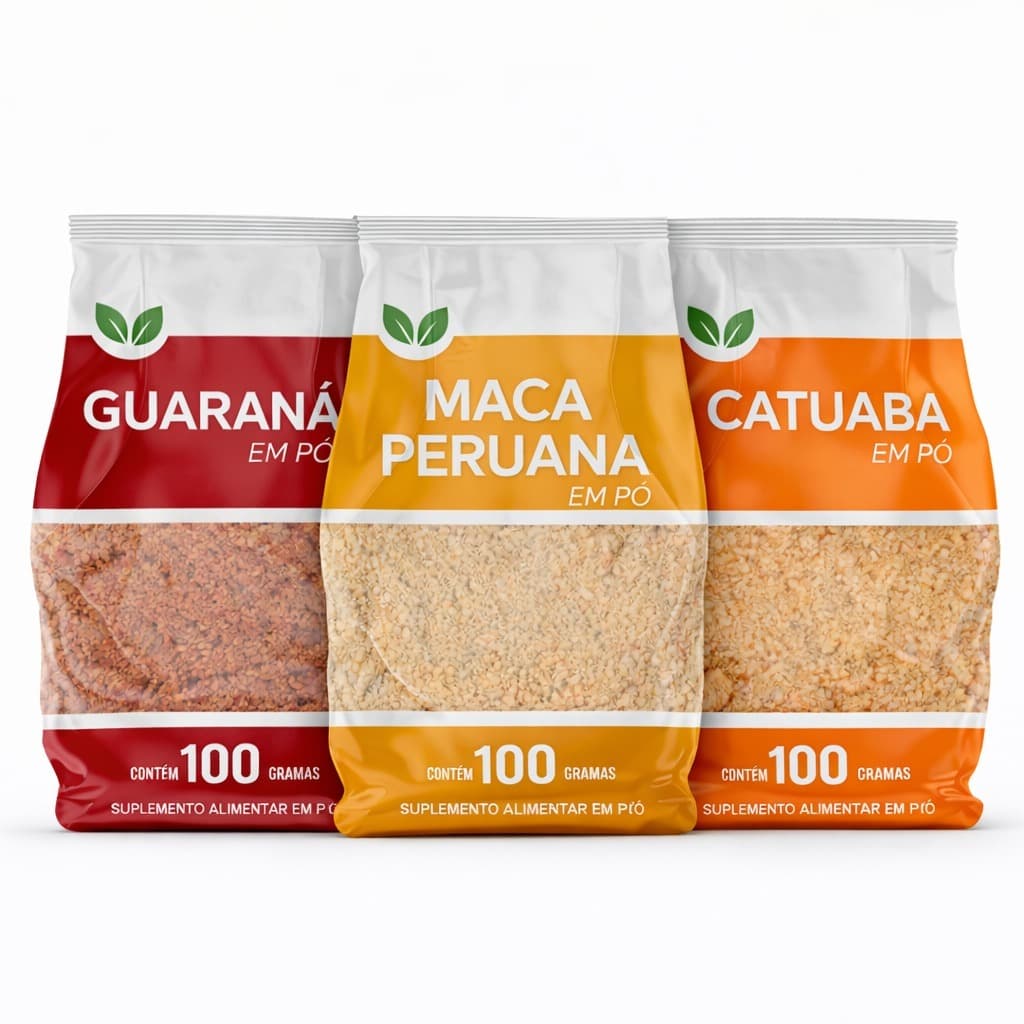 Kit  Pré Treino Natural Super Energético Natural Disposição No Dia Dia