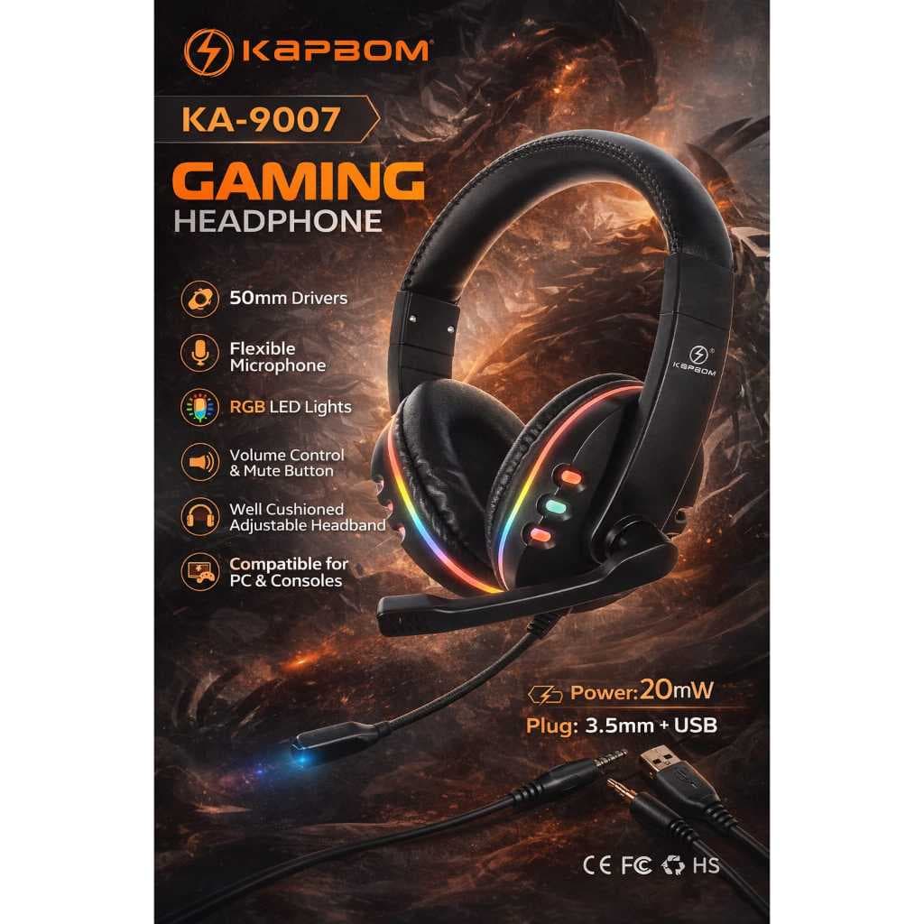 Headset Gamer Rgb Usb Fone De Ouvido Com Led Pc Xbox Ps4 GAME Para Computador Notebook (FONE GAMER)