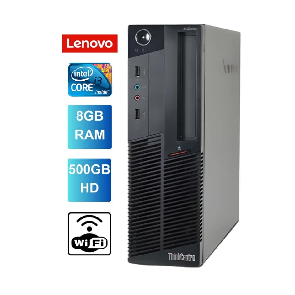 Computador Lenovo 8gb ram 500gb hd Wifi NFCore i3 Intel Garantia 3 Meses Trabalho Estudo
