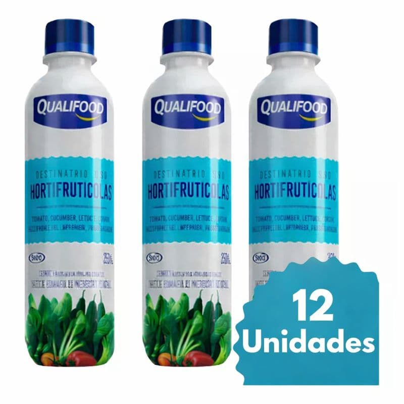 kit C/ 12 Unid. Desinfetante Para Hortifrutícolas 350ml
