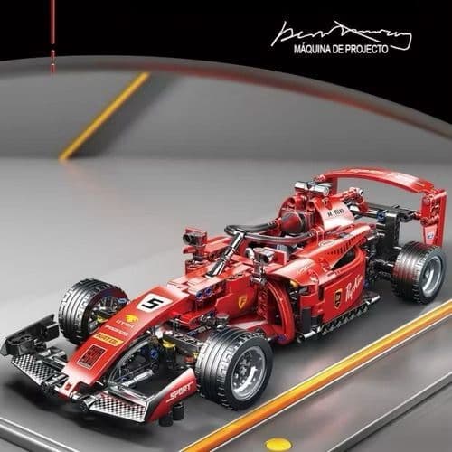 Bloco de Montar Carrinho F1 Blocos De Montar Ferrari 455 Peças