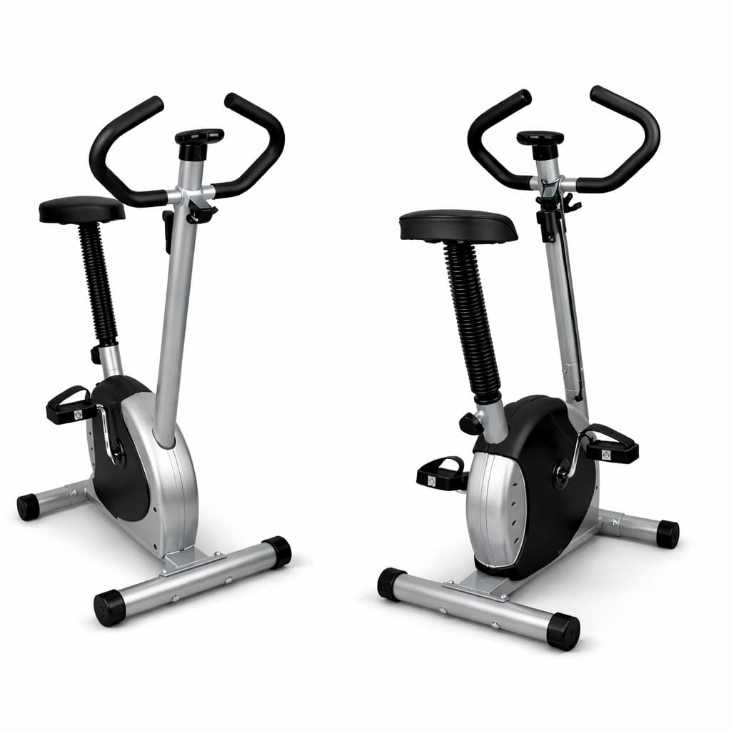 Bicicleta Ergométrica Vertical com Banco Ajustável, Painel Digital e Regulagem de Intensidade