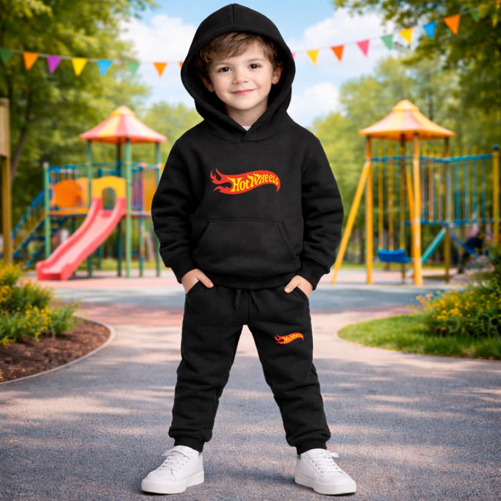 Kit Moletom + Calça Moletom Conjunto Hot Wheels Divertido Inverno