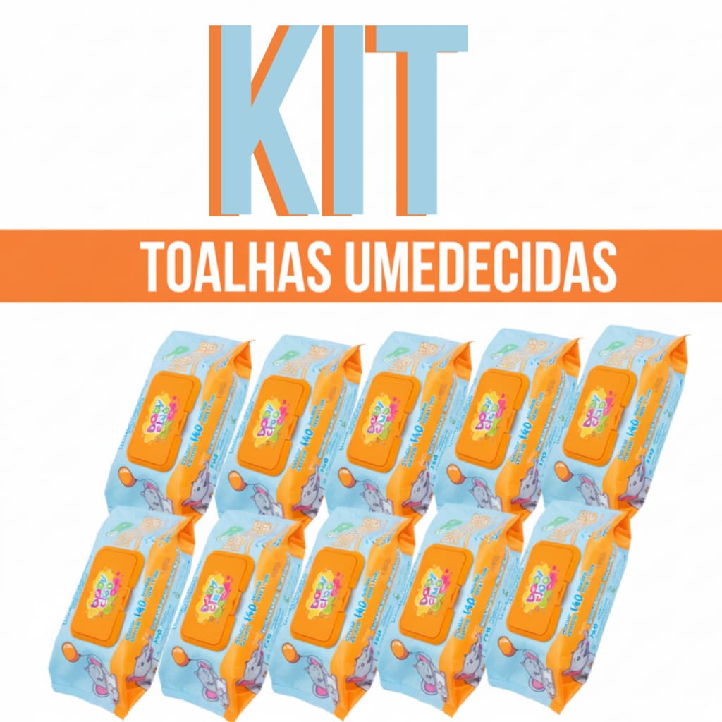 Kit 4 Pacotes Toalhas Umedecidas Baby Club 140 Folhas Hipoalérgicas Hidratante Bebê Infantil
