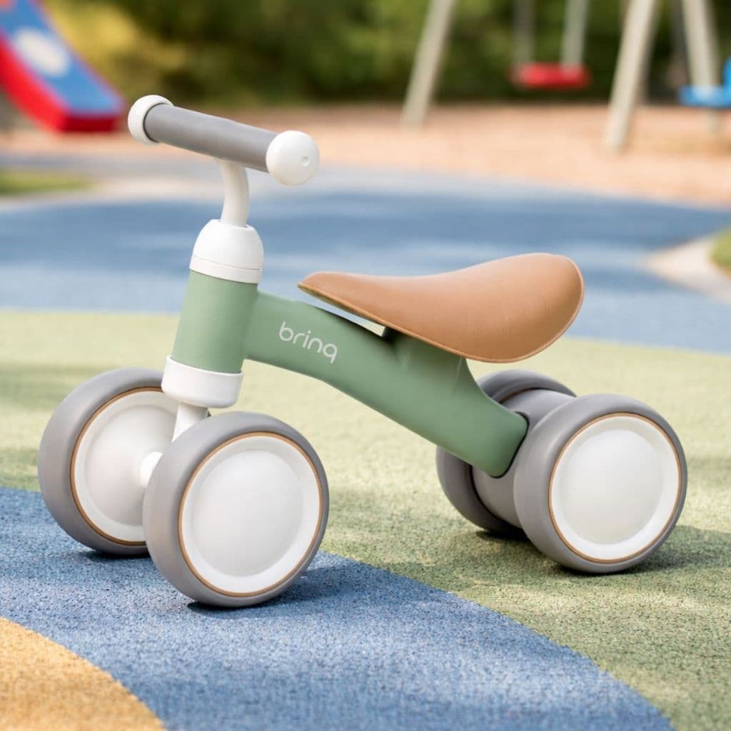 Bicicleta De Equilíbrio Andador 4 Rodas Brinq Kids Retro Sem Pedal