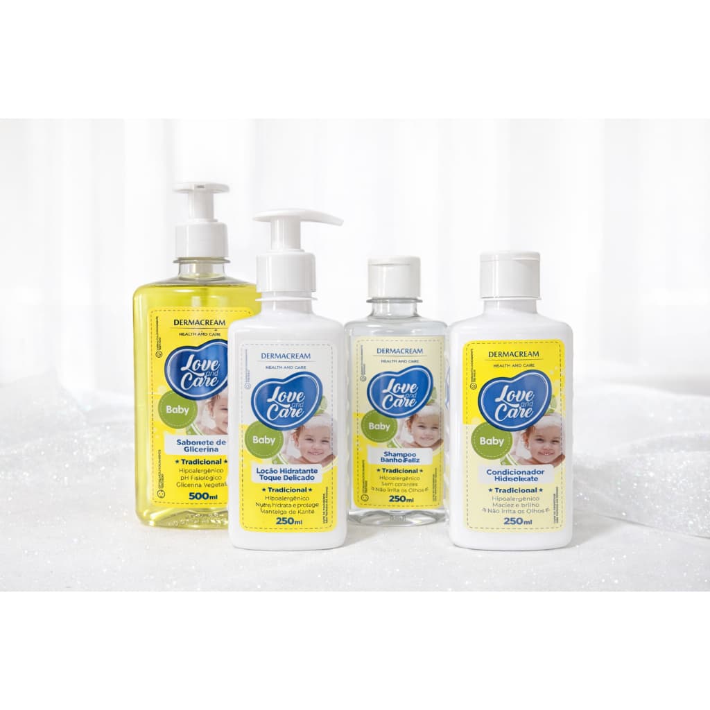 Kit Bebê hora do Banho | Sabonete 500ml | Shampoo e condicionador | Hidratante