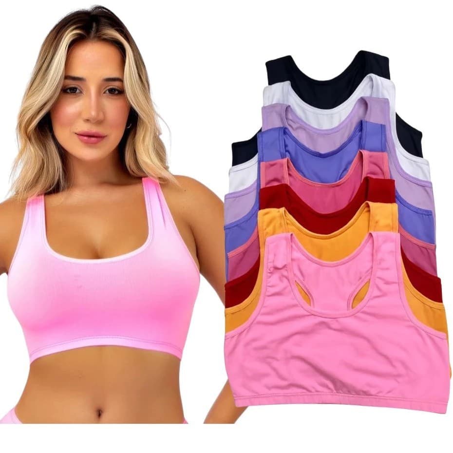 Kit 5 Top Fitness Nadador Academia Alta Sustentação Musculação Regata Casual Praia Treino