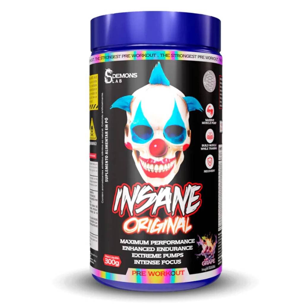 Pré-Treino Insane 300g Demons Lab com Foco Intenso e Energia Prolongada