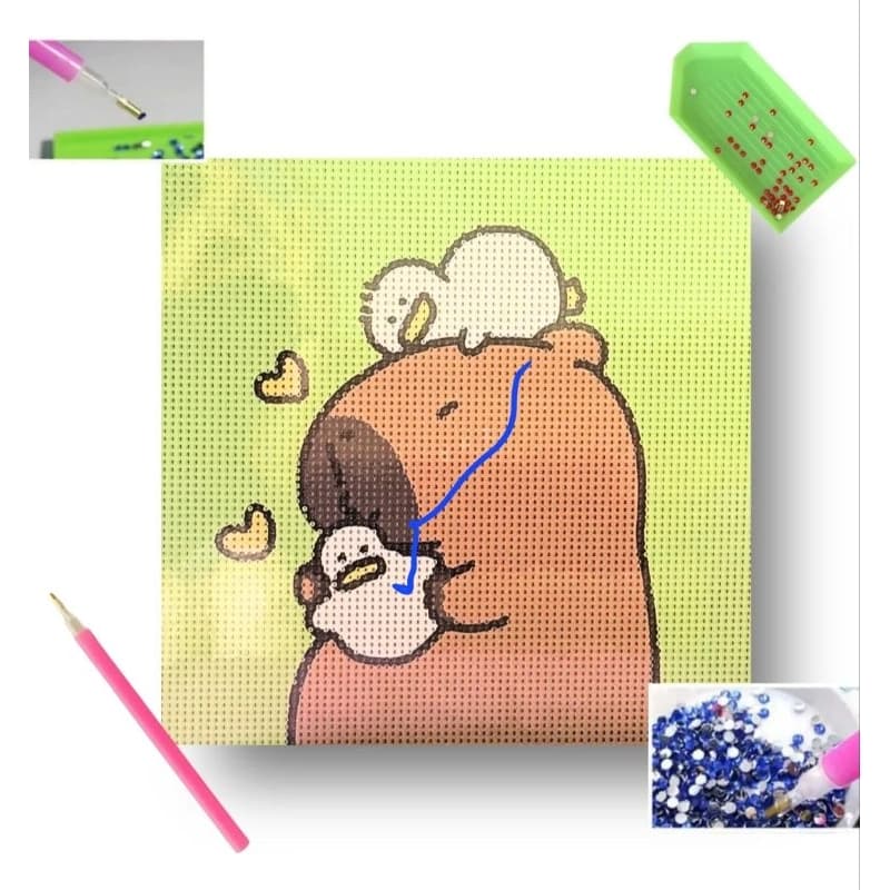 Quadro Pintura com Diamantes 5D Auto Colante - Variados