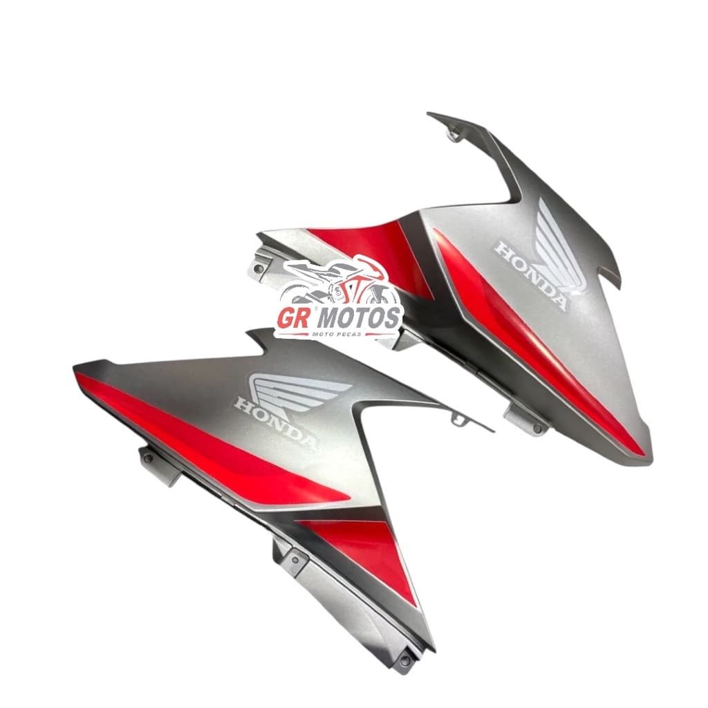 PAR DE ABAS TITAN 160 2025/26 CINZA FOSCO (MOTO PRETA E MOTO VERMELHA)