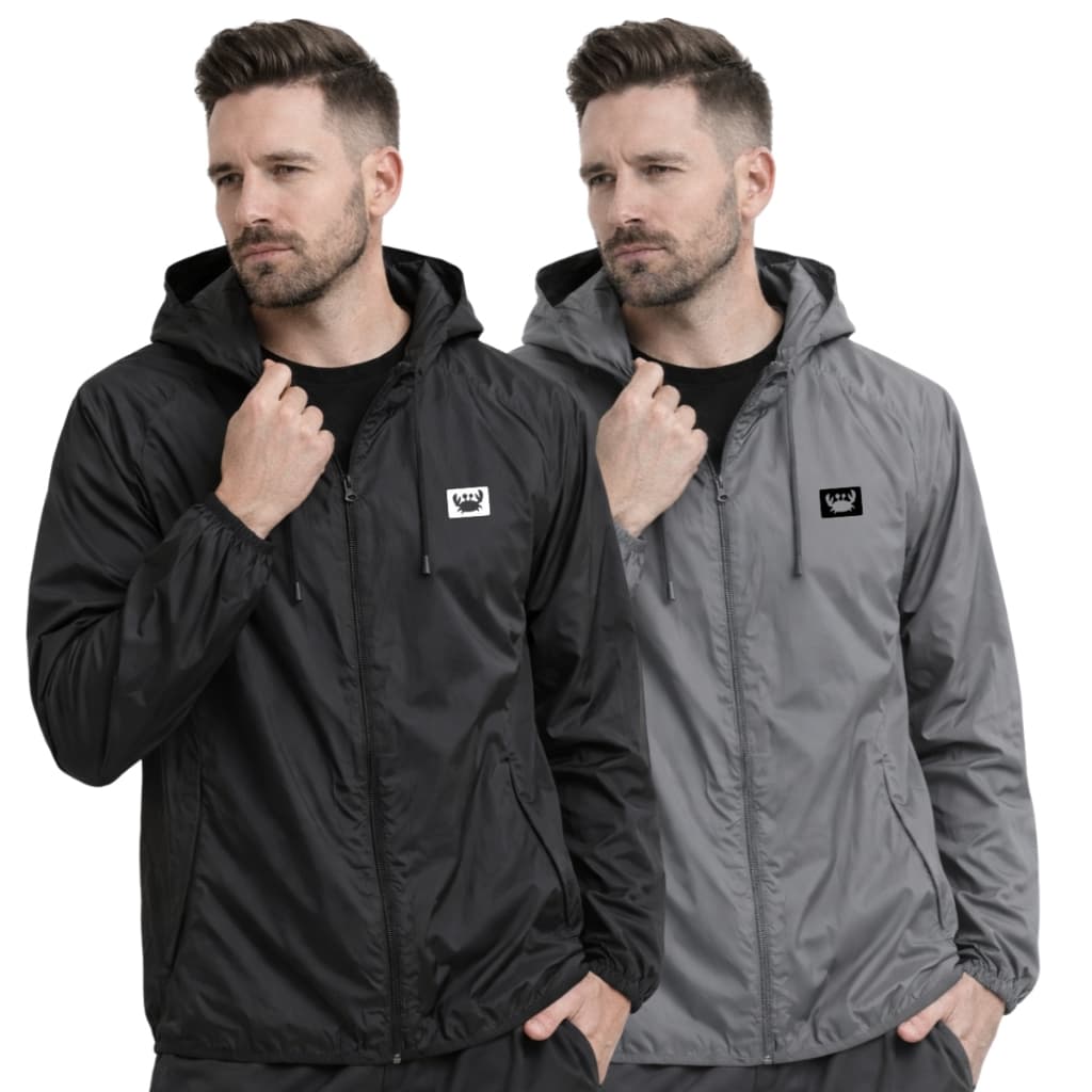 Kit 2 Jaqueta Corta Vento Impermeável Masculino Leve e Confortável Estilo Casual Liso