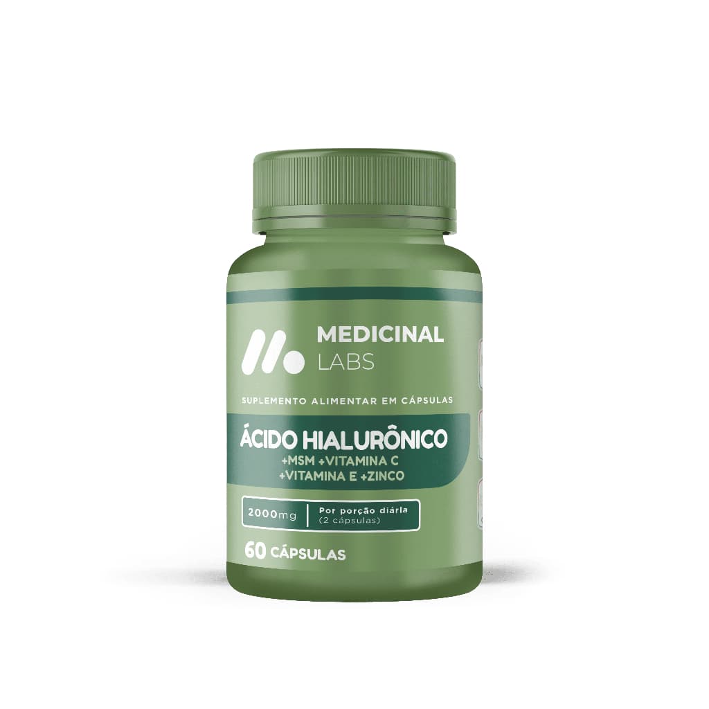 ÁCIDO HIALURÔNICO + MSM  + VITAMINA C + VITAMINA E + ZINCO 60CAPS MEDICINAL LABS