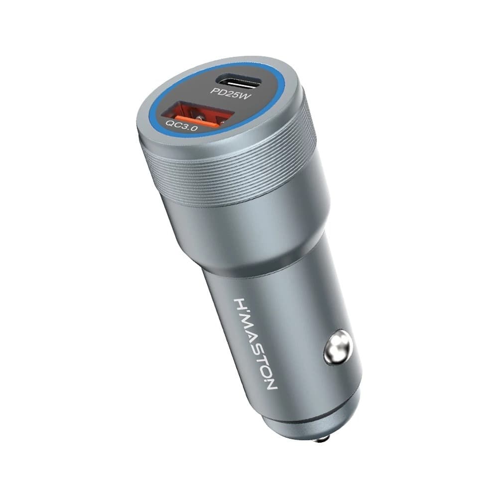 Carregador Veicular Ultra Rápido H'maston 67.5W Original L08 Entrada USB e Tipo-C Turbo Inteligente