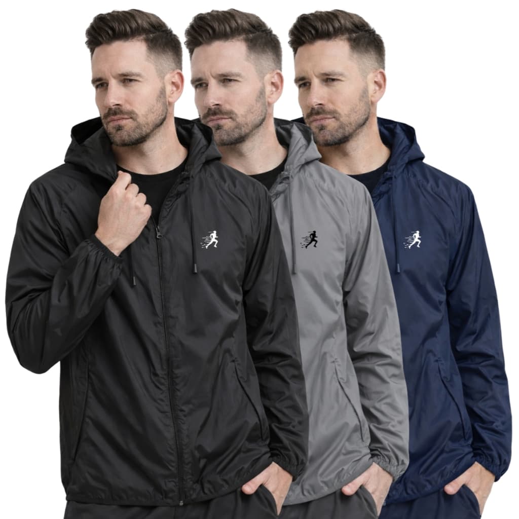 Kit 3 Jaquetas Masculinas Corta Vento Impermeável Leve Ideal Dia a Dia