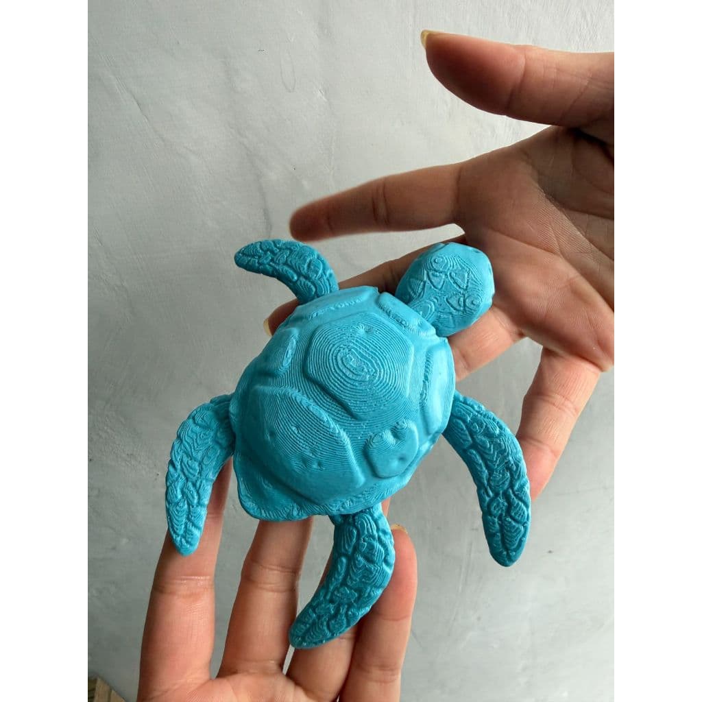 Tartaruga Marinha Articulada Boneco Decorativo 3D | 12cm