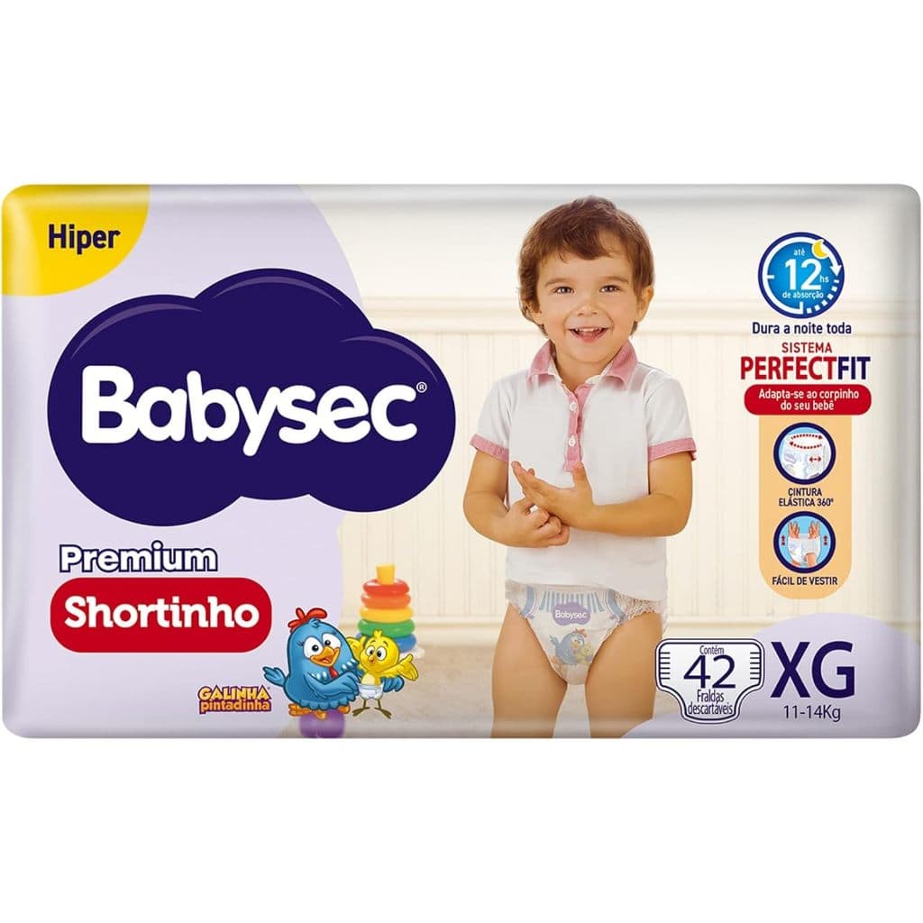 Fraldas Babysec Premium Shortinho Xg42  Hiper