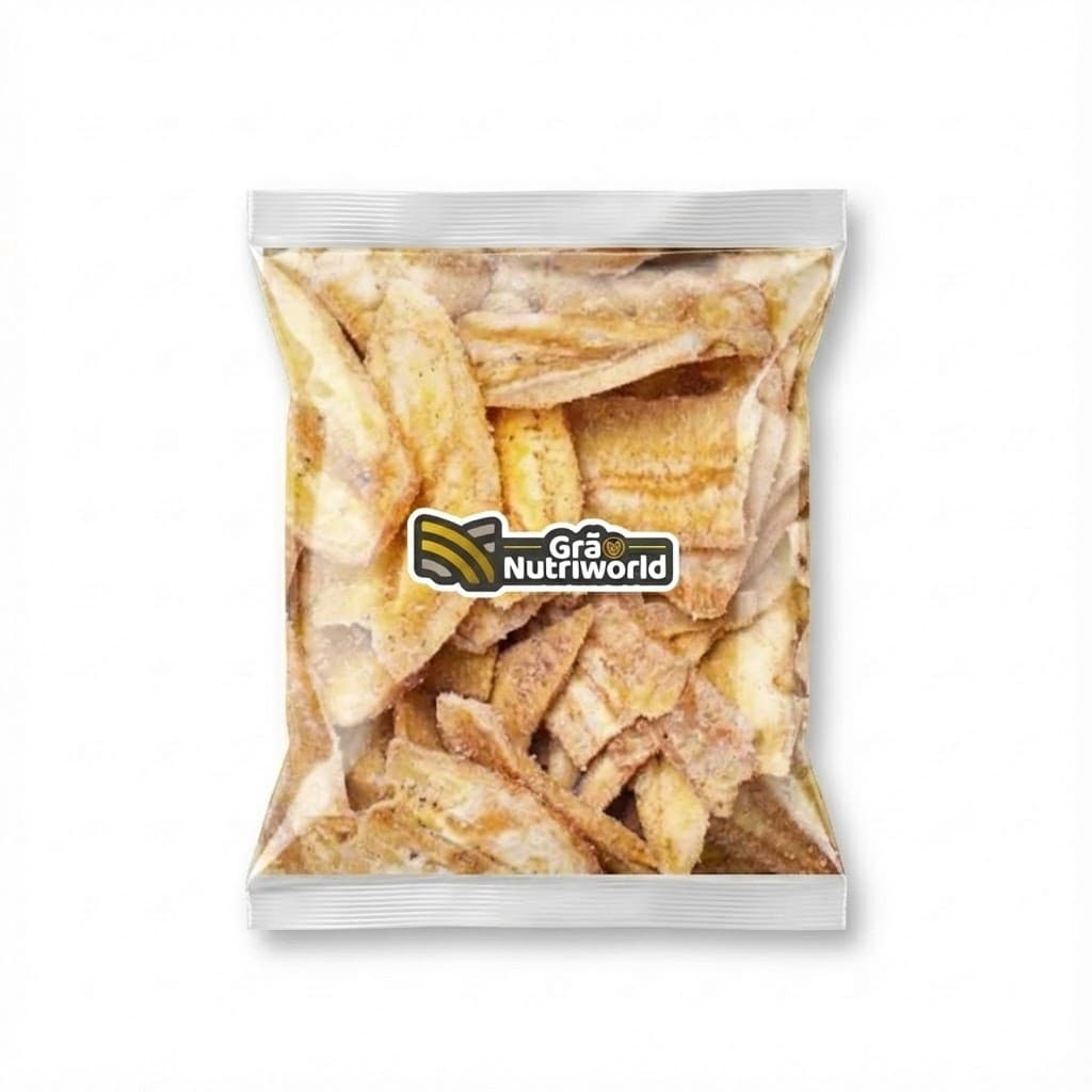 Banana Chips Orégano Premium Saudável Crocante 200g 500g 1kg