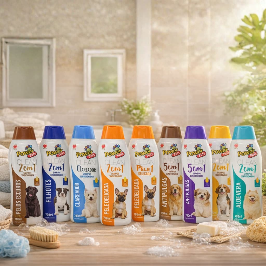 Shampoo Premium Para Cães E Gatos 2 Em 1 700ml Powerpets Banho E Tosa Pet Shop Fragrâncias