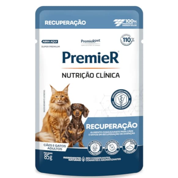 Ração úmida para cães e gatos adultos Premier Nutrição Clínica Recuperação 85g