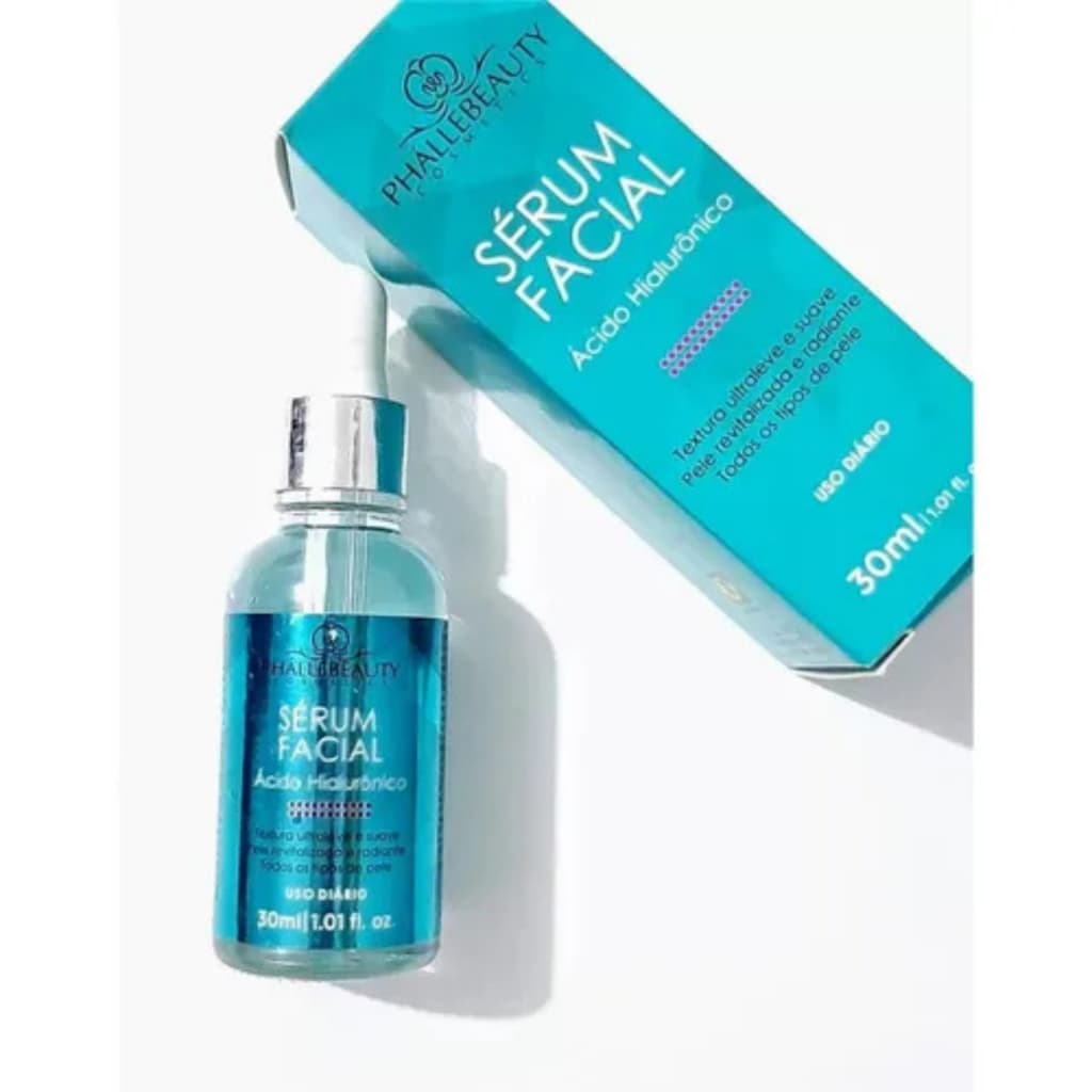 Sérum Facial Ácido Hialurônico PhálleBeauty 30 Ml  Hidratante Antissinais Anti-idade Uso Diário Skin Care