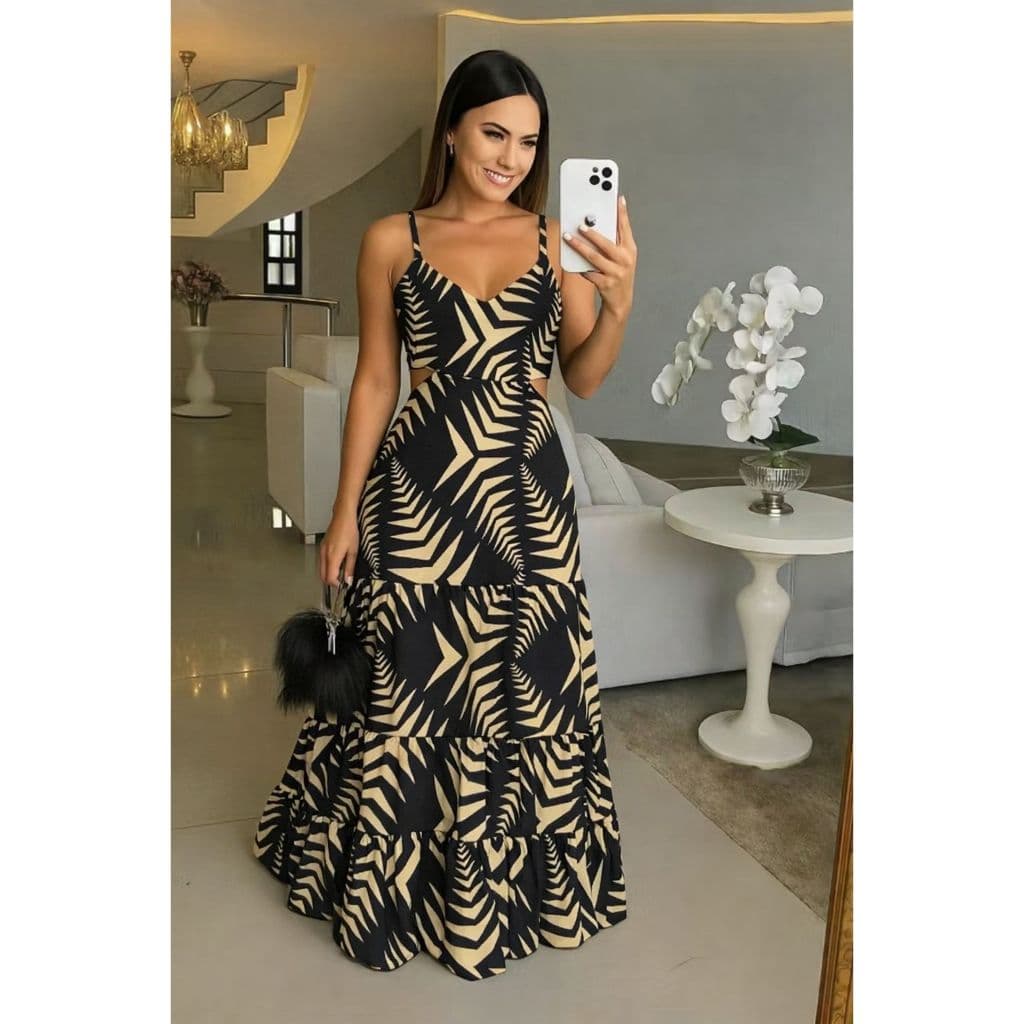 VESTIDO LONGO DUNA ESTAMPADO