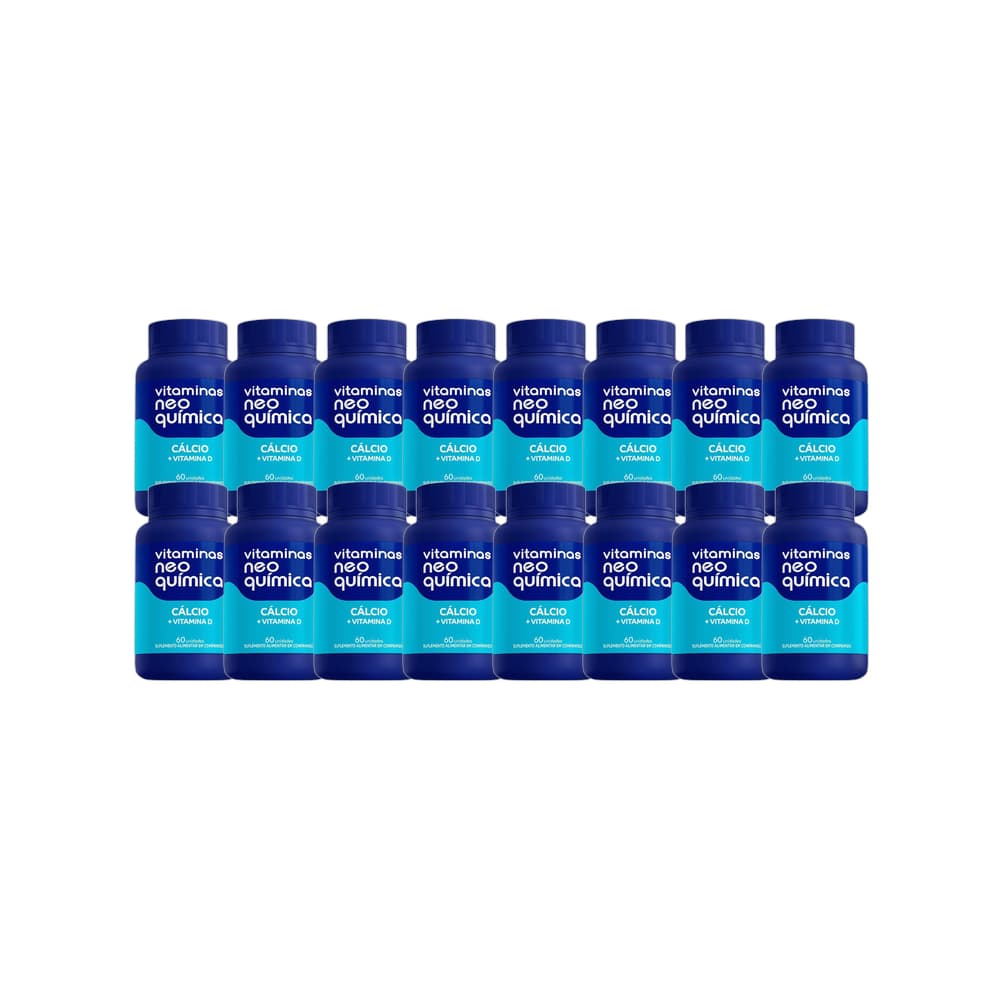 Kit 16x Vitamina Cálcio+Vitamina D 60 Comp - Neo Química