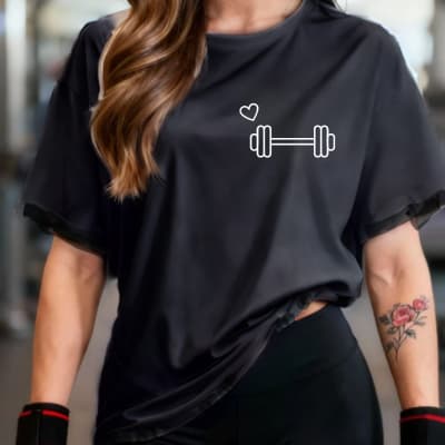 Camisetão Oversized 100% Algodão Feminina Gym Treino Academia Fitness Musculação halter