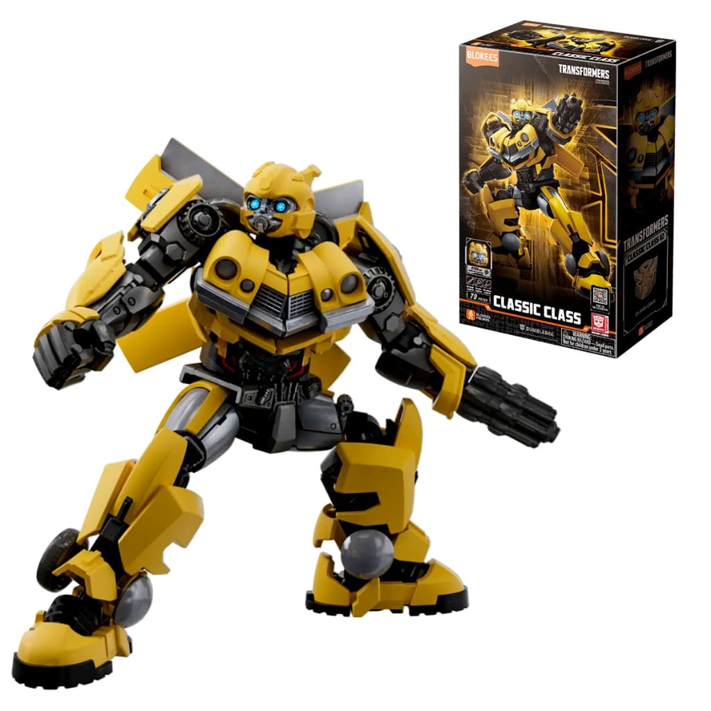 Boneco Articulado Montável Blokees Transformers Classic Class Bumblebee 02 Colecionável Model Kit