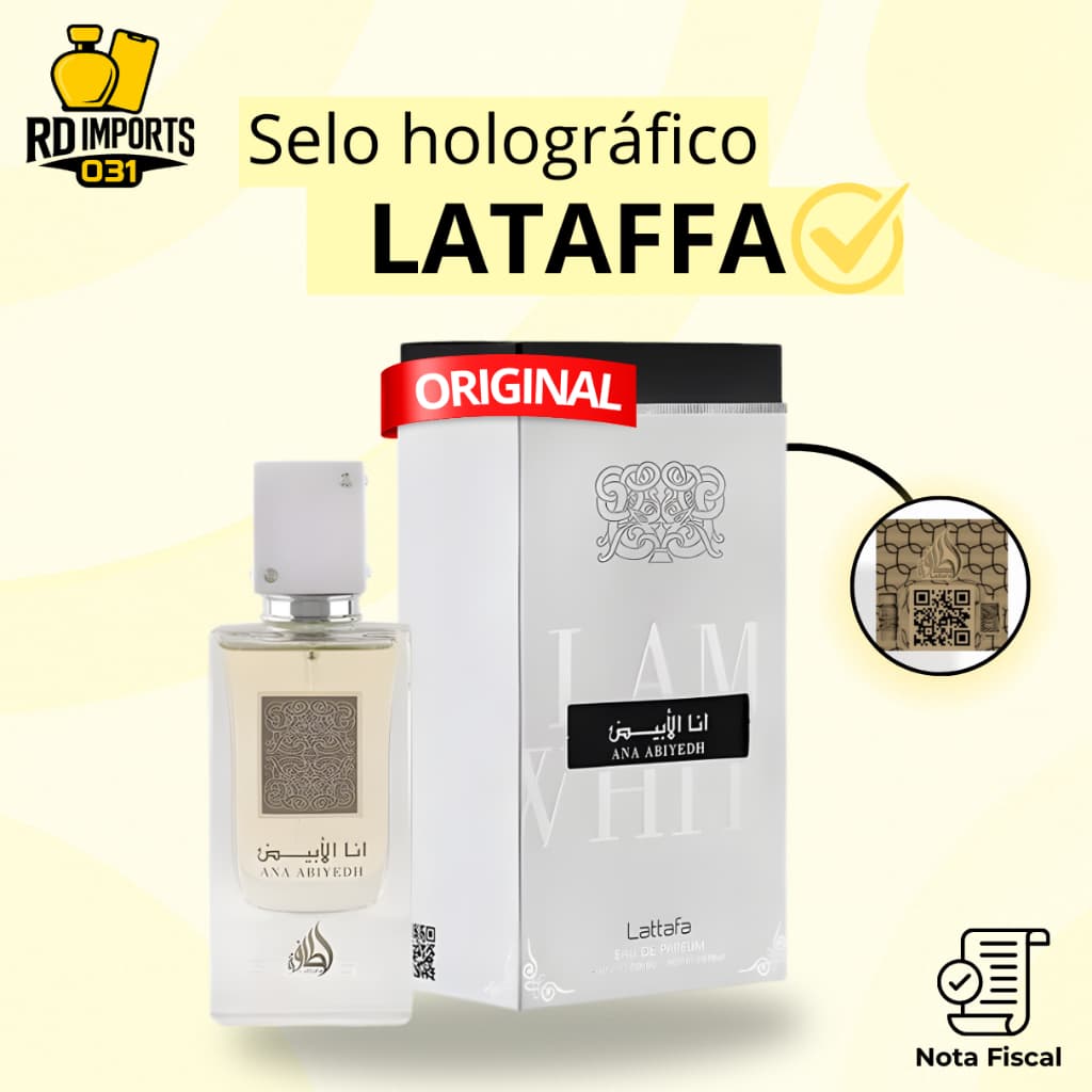 Perfume Árabe Ana Abiyedh Lattafa Edp 60ml Feminino - Original Importado Com Selo Holográfico e NF