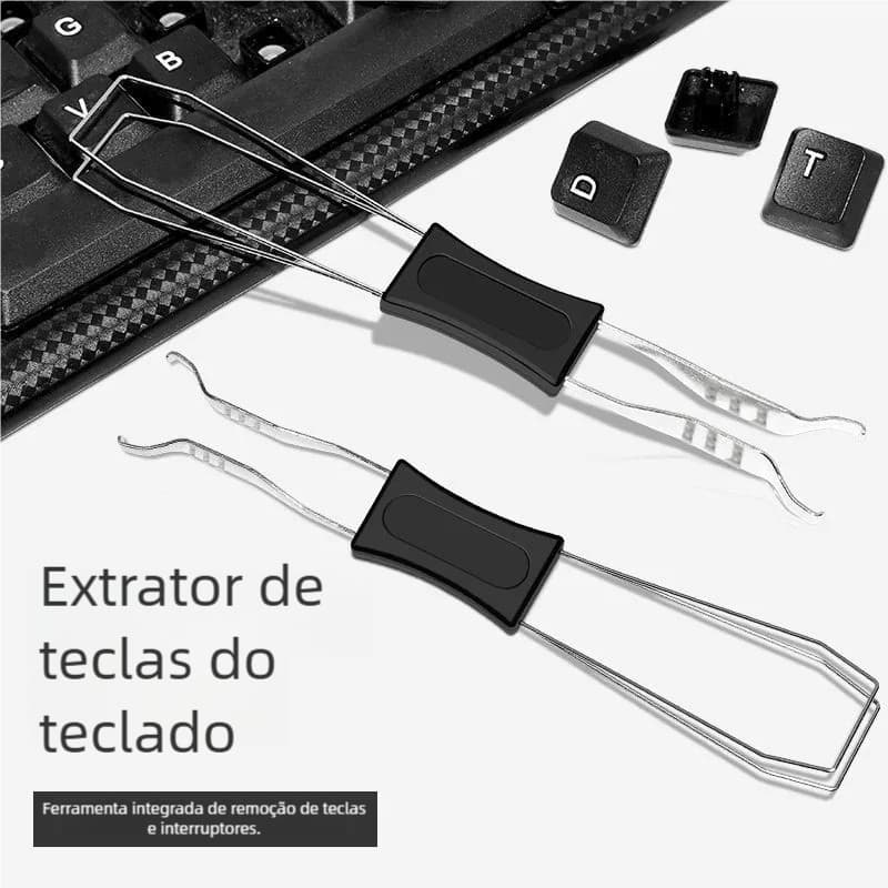 【2 em 1】Removedor de Switch e Keycaps – Para Teclado Mecânico, Prático!