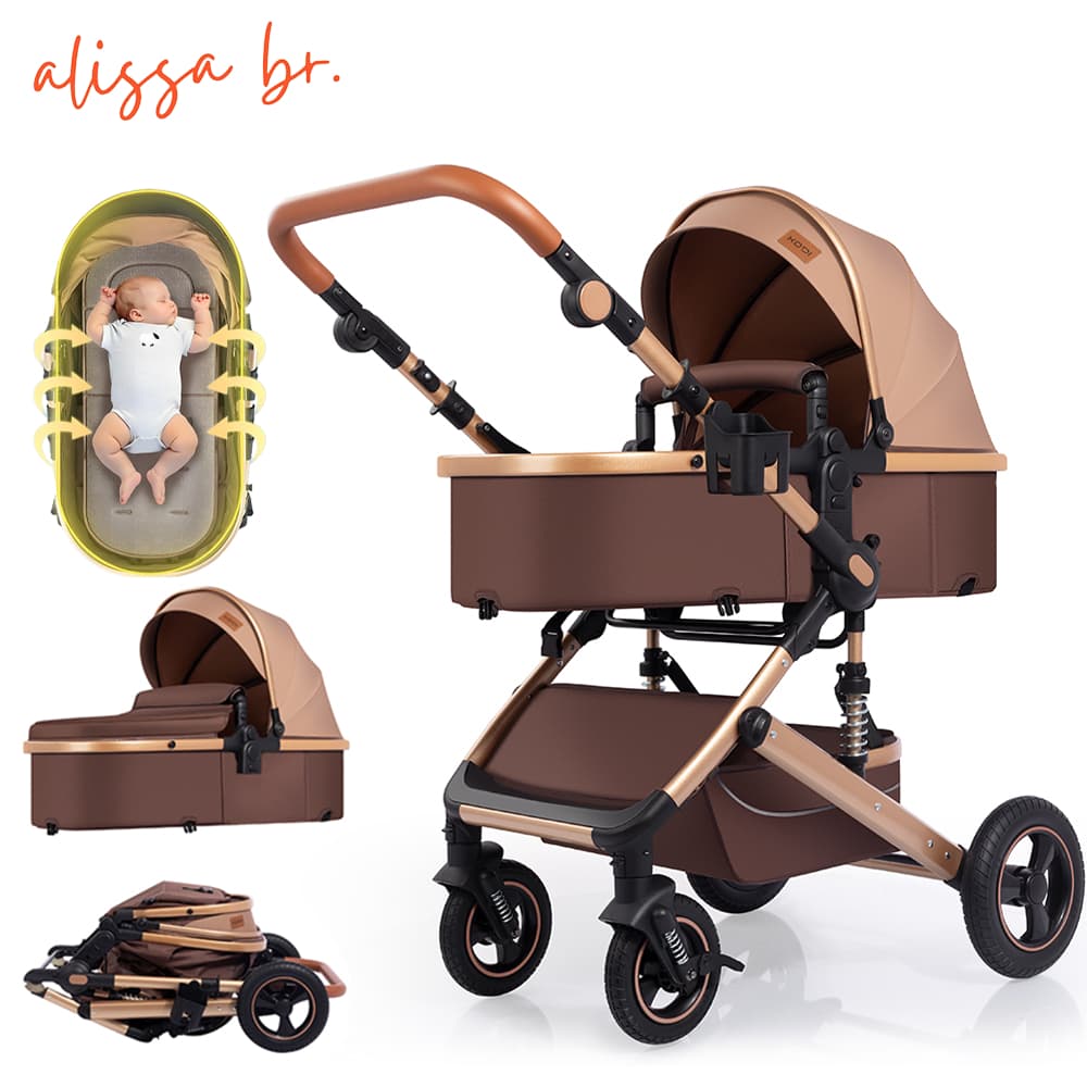 Carrinho Completo 3 EM 1 com Moisés, Passeio Alça Reversível System Até 15 Kg