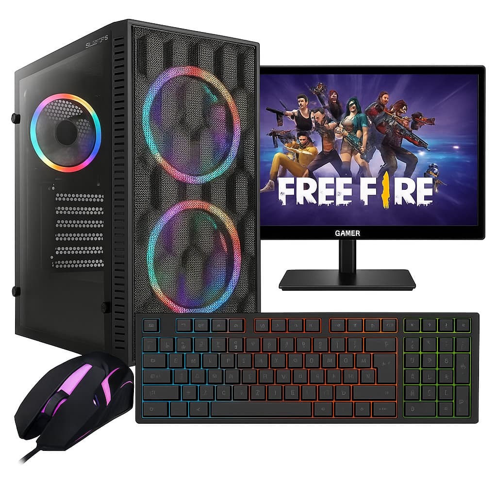 PC Gamer Completo, Intel Core i5, RX 550 4GB DDR5, 12GB de Ram, SSD 480GB, Monitor 19