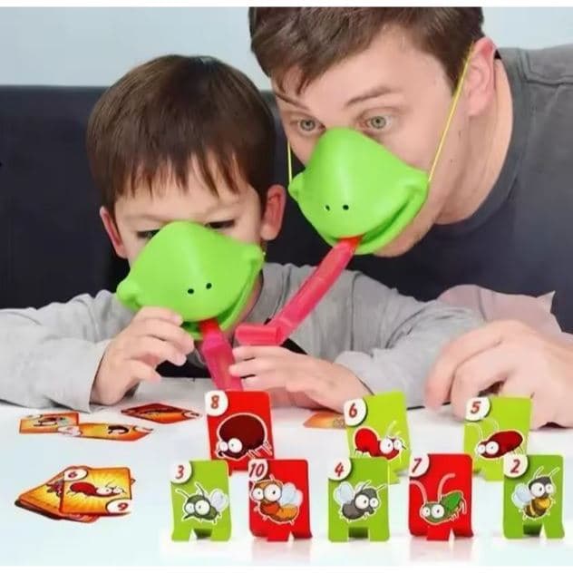 Brinquedo Máscara de Sapo Língua Presente Família Criança