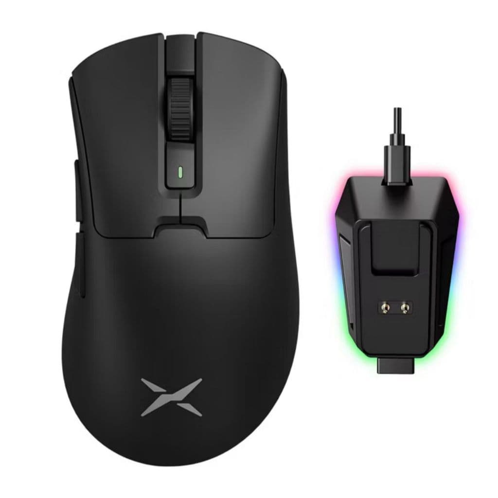 DELUX M900 Pro V2 Mouse Gamer Ergonômico Sem Fio/Com Fio – PAW3395, 51g, Dock 8K, Ice Coating, BK3633, 500mAh