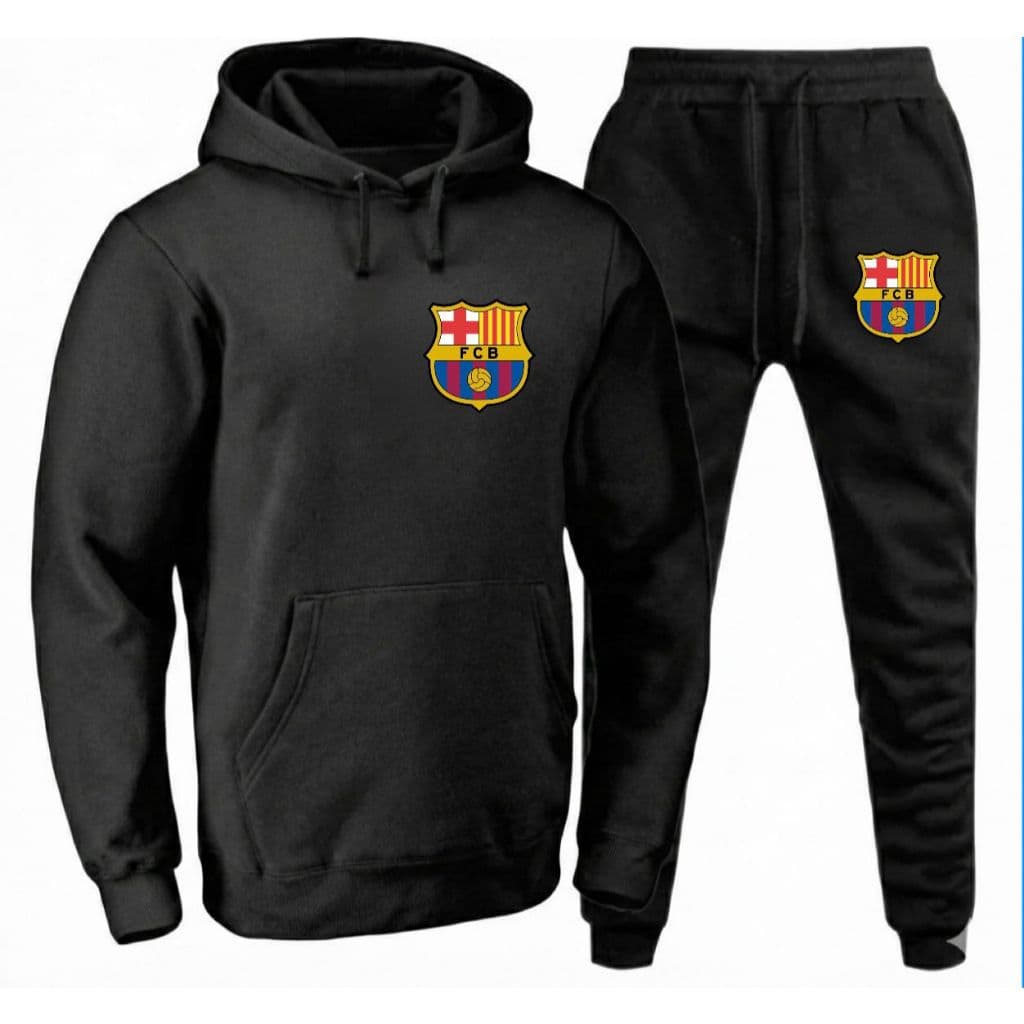 Conjunto Moletom Kit Blusa + Calça Times Europeu Unissex Algodão Flanelado Modelo Canguru