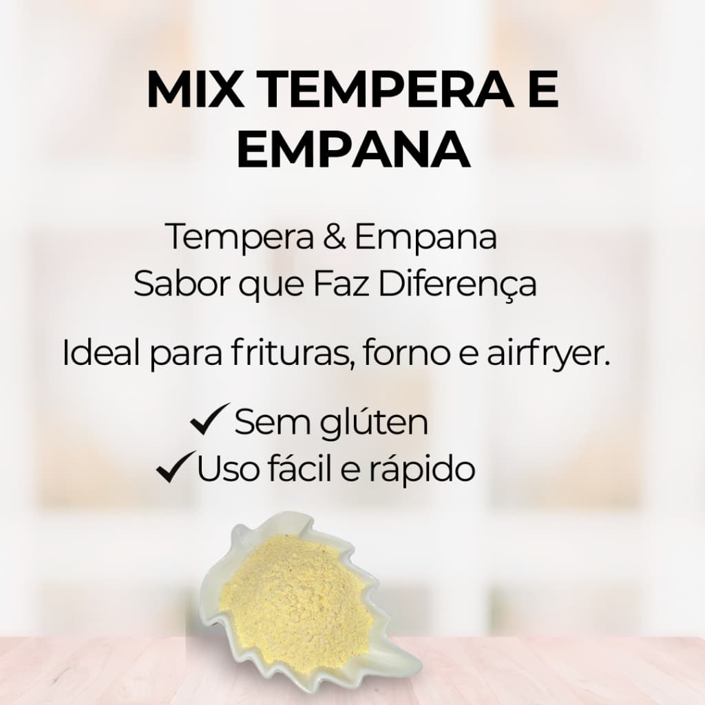 Tempera & Empana – Tempero Pronto para Empanar | Mais Sabor e Crocância | 100g e 200g | Sem Glúten