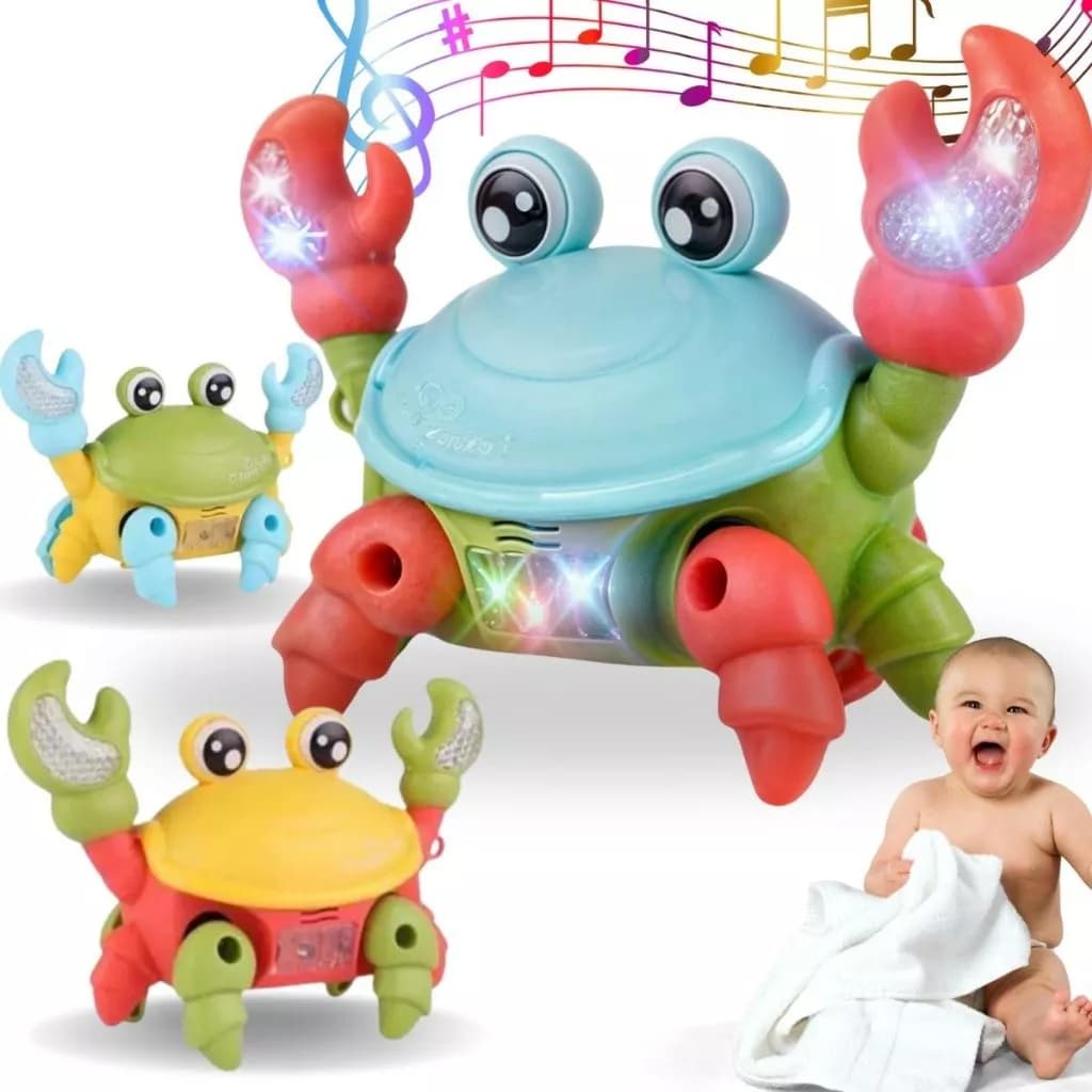 Para Bebês Brinquedo Caranguejo Fujão Musical Som Luz E Movimento Infantil Brinquedos educativos