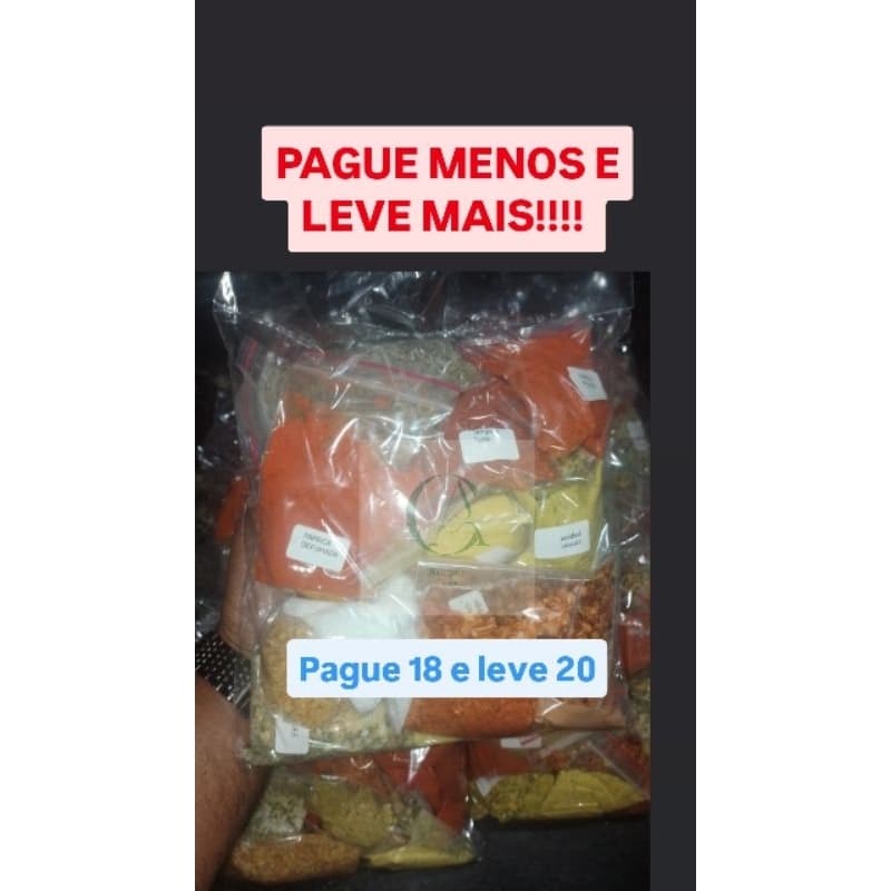 PAGUE 18 E LEVE 20, TEMPEROS E CONDIMENTOS PREMIUM
