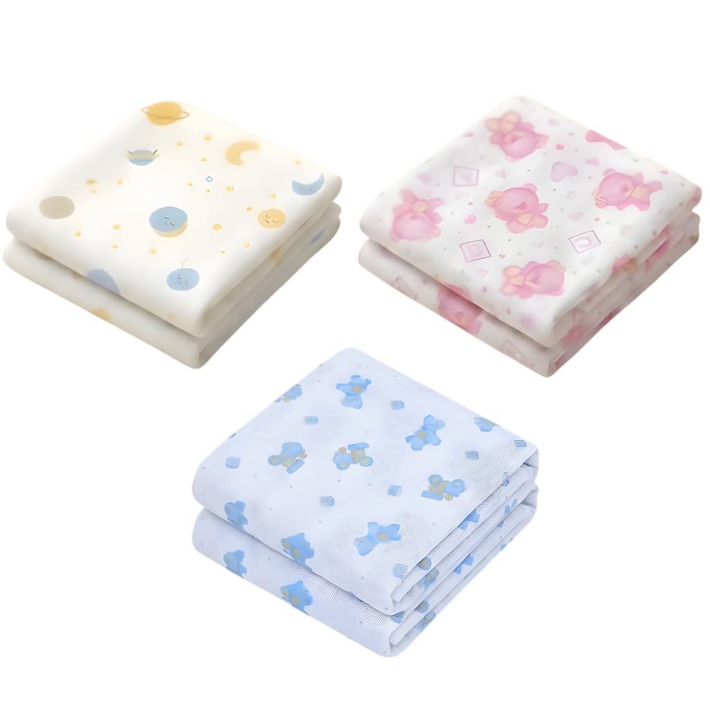 Kit com 10 Fralda de Pano para Bebê Pacote Fraldas Tecido 100% Algodão Recém Nascido Menino e Menina