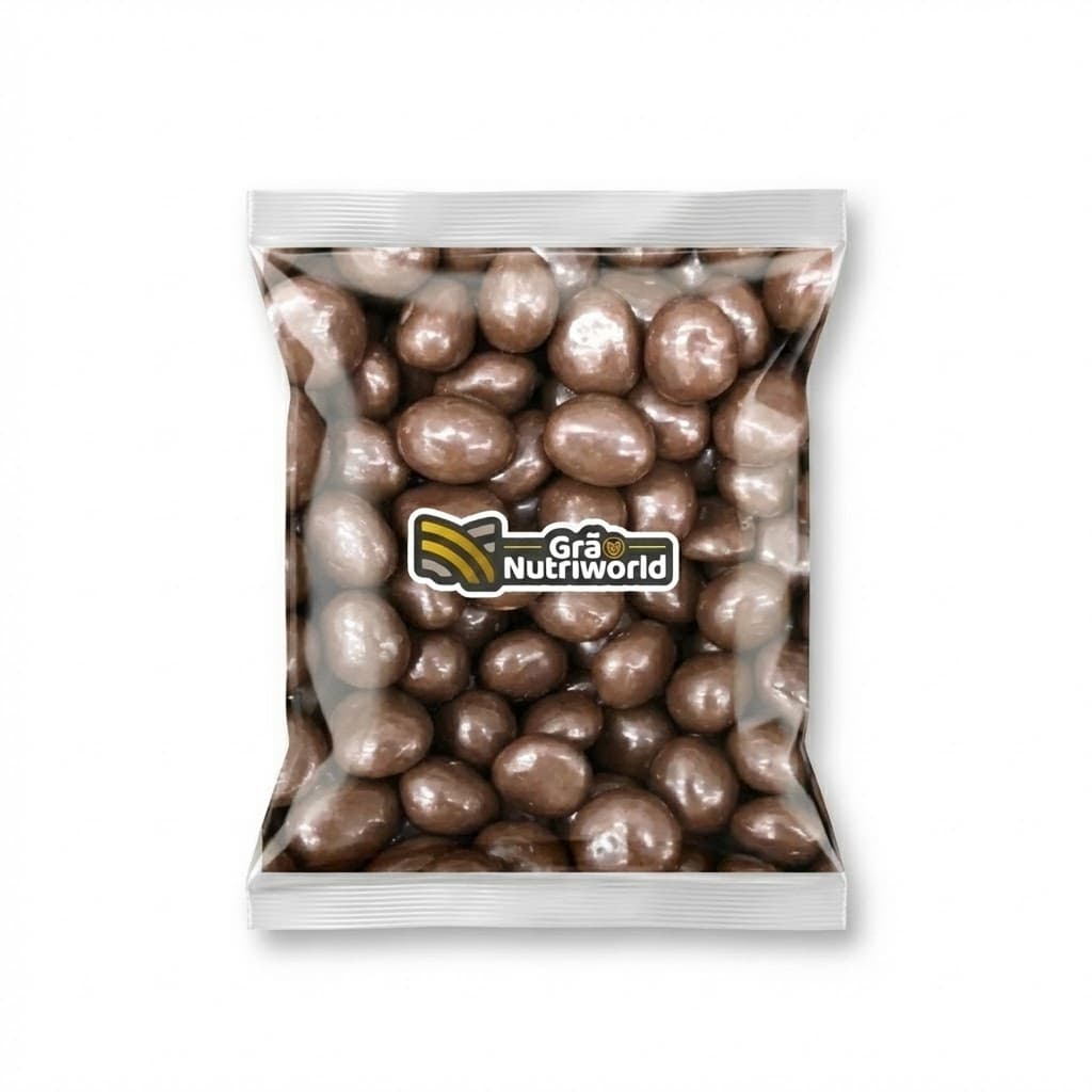 Drageado Uva Passa Chocolate Zero Açúcar Snack Premium Saudável Gourmet 500g 1kg