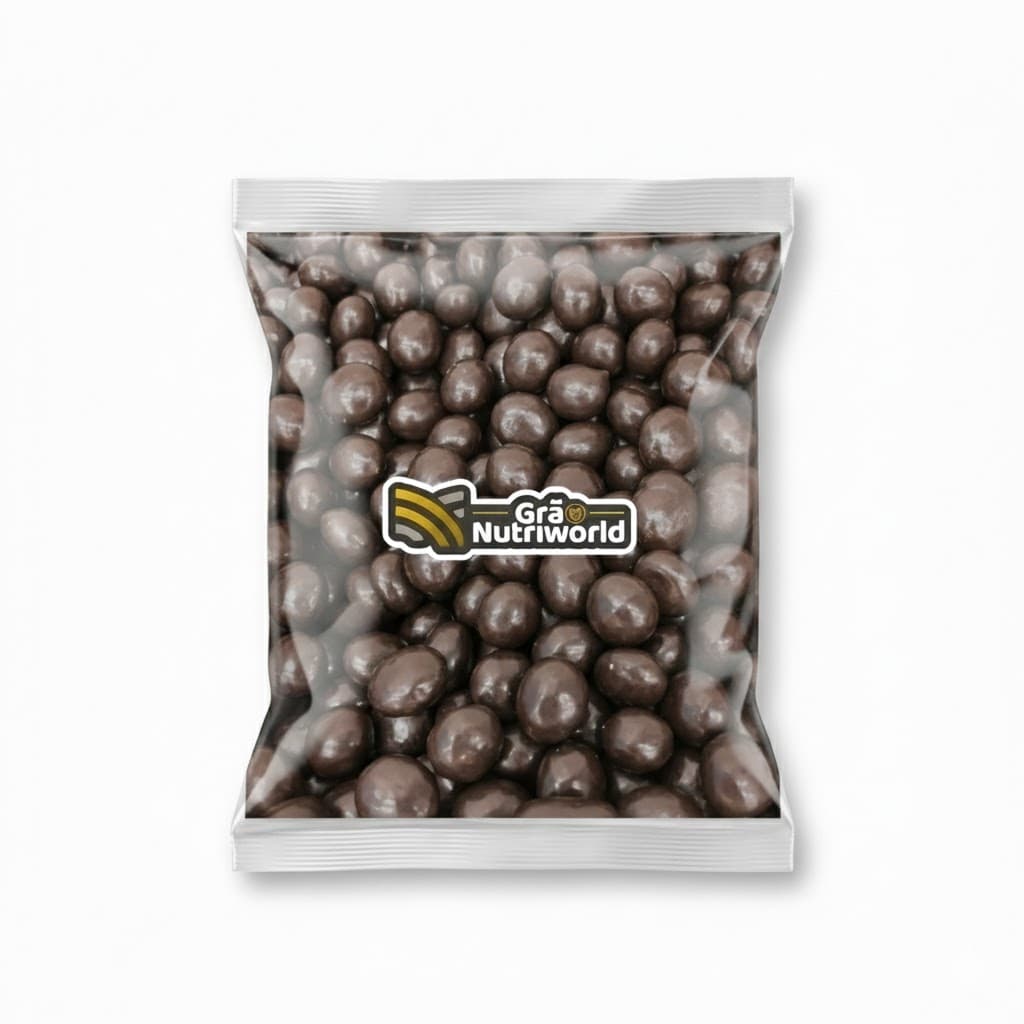 Drageado Uva Passa Com Chocolate 70% Snack Premium Saudável Gourmet 500g 1kg