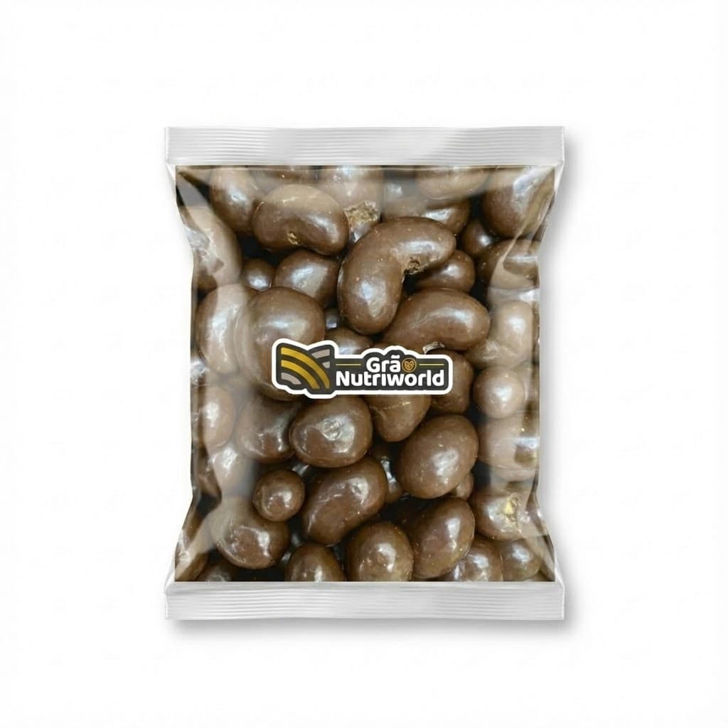 Drageado Caju Chocolate Zero Açúcar Snack Premium Saudável Gourmet 500g 1kg