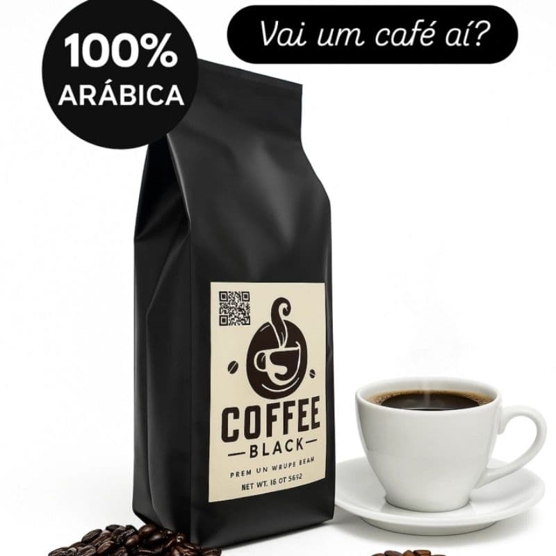 Café Coffee Black  100% arábica 1 kg grãos torrados